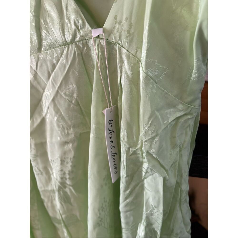 NWT For Love & Lemons Ilana Midi Dress In Green Size Large - Picture 12 of 13